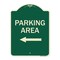 Signmission Parking Area with Left Arrow Heavy-Gauge Aluminum Architectural Sign, 24" x 18", G-1824-23466 A-DES-G-1824-23466 - alternate 1